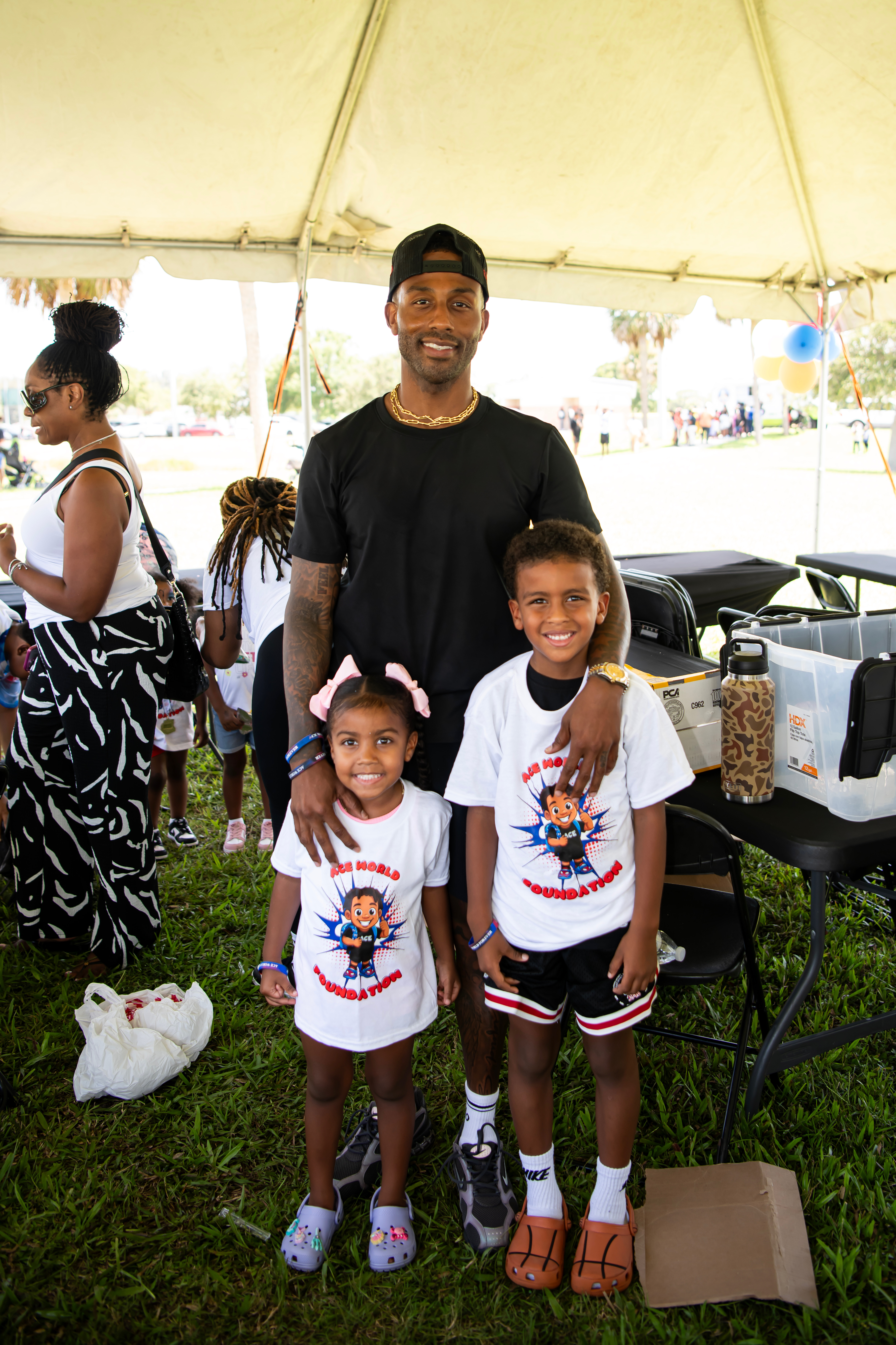 Community members at the event